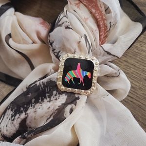 Unique scarf slide,scarf slide bling concho, wild rag slides, bandana slide
